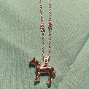 Montana west silver and gold necklace 9.4 drop with 3 inch extra.